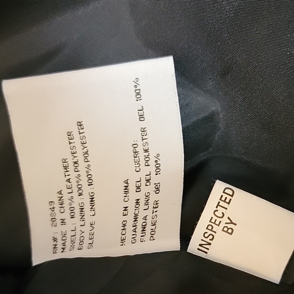 Black Leather Jacket and Skirt Set with Floral Embroidery - Picture 9 of 16